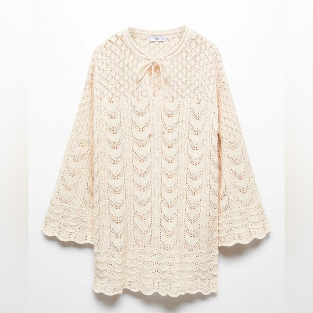 Mango Beige Knit Dress